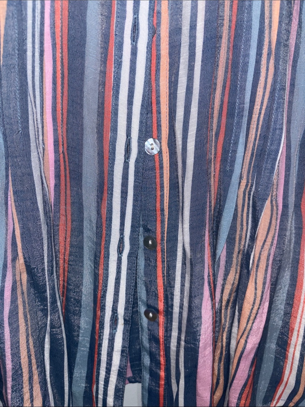 Ruby Rd. Striped Button-Down Shirt - Picture 5 of 7